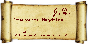 Jovanovity Magdolna névjegykártya